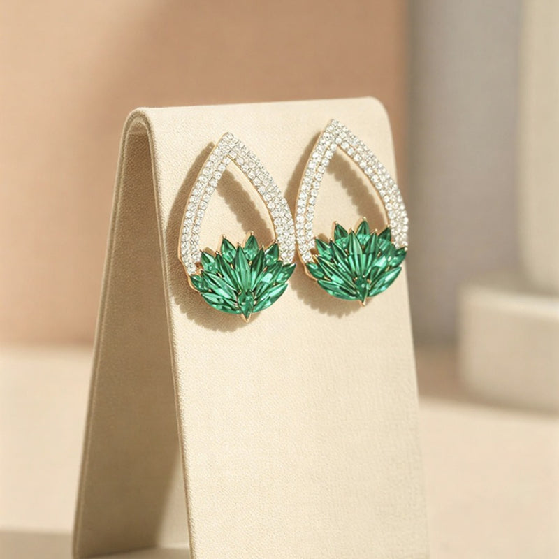 Luxury Crystal Jhumka Earrings - Traditional Bell Design | Available in Multiple Colors