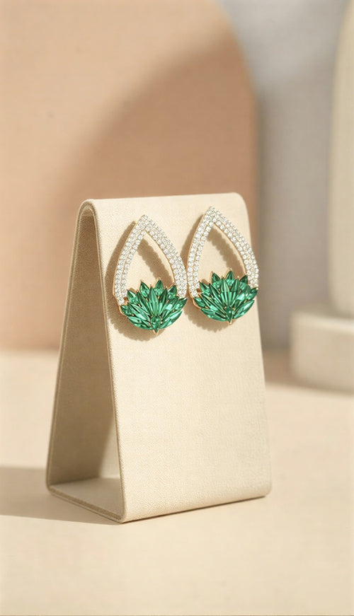 Luxury Crystal Jhumka Earrings - Traditional Bell Design | Available in Multiple Colors