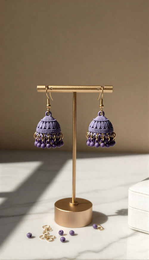 Premium Matte Jhumka Collection – Multi-Color Traditional Fusion Earrings with Intricate Patterns | One Jewellery