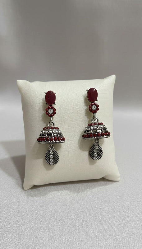 Artisan Handcrafted Jhumka Collection - Premium Matte & Crystal Traditional Earrings