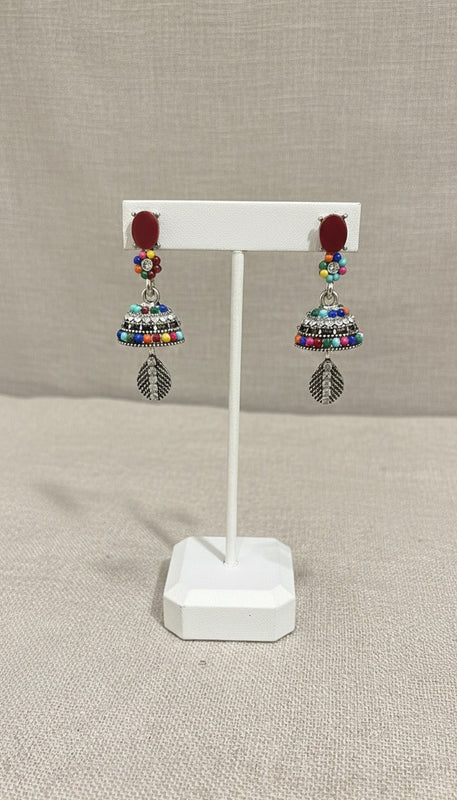 Artisan Handcrafted Jhumka Collection - Premium Matte & Crystal Traditional Earrings