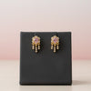 Luxury Gemstone Floral Stud Earrings - Handcrafted Dangle Drop Collection