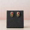 Luxury Gemstone Floral Stud Earrings - Handcrafted Dangle Drop Collection