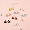 Elegant Enamel Swan Stud Earrings for Women - Premium 8-Color Collection