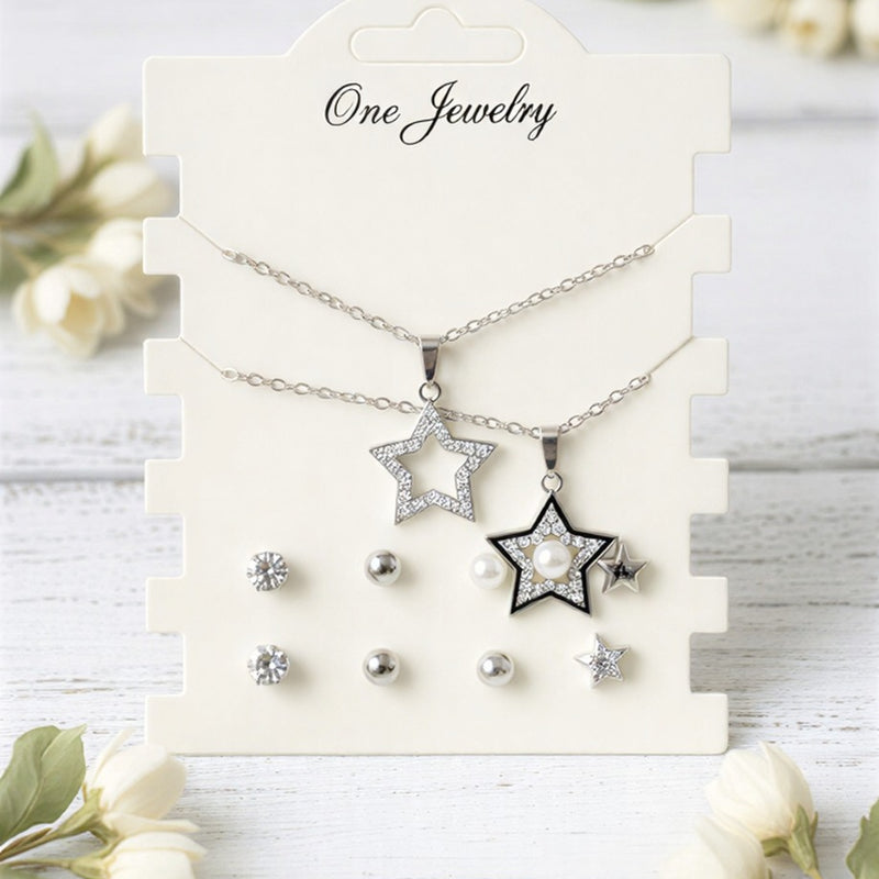 Golden Butterfly Signature Set – Double Layer Pendants & Luxury Studs