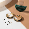 Grand Flora Statement Earrings – High-Shine Metallic Tassel Drops