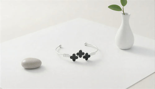 Signature "Infinite Glow" Bangle – Floating Pearl & Crystal Charm