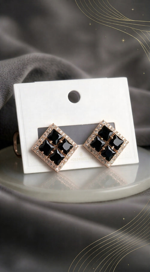 Premium Silver & Gold-Toned Intricate Floral Stud Earrings