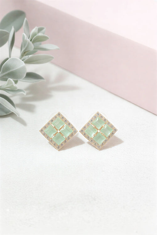 Elegant Floral Studded Traditional Statement Drops