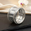 Elegant Silver-Plated Filigree Bangle Stack – Perfect Gift for Her
