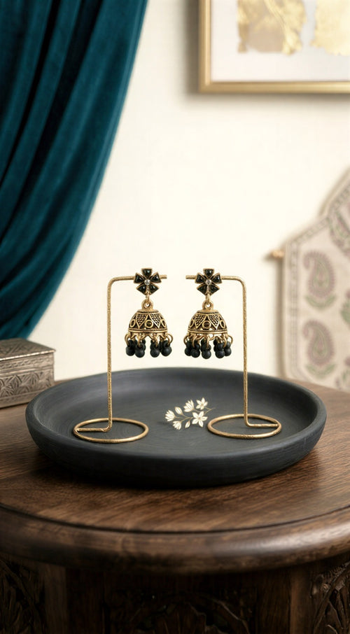 Classic Pearl-Drop Gold-Toned Jhumkay .