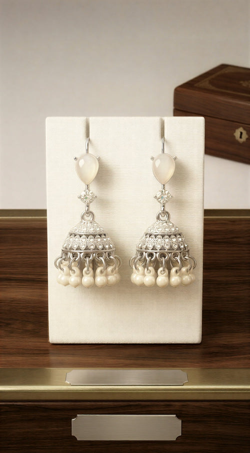Glistening Teardrop Jhumkas – Festive Special