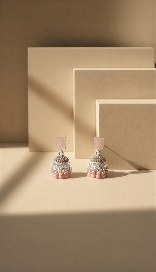 Premium Matte Jhumka Duo Featuring Intricate Filigree Craftsmanship in Antique Gold & Silver Finishes