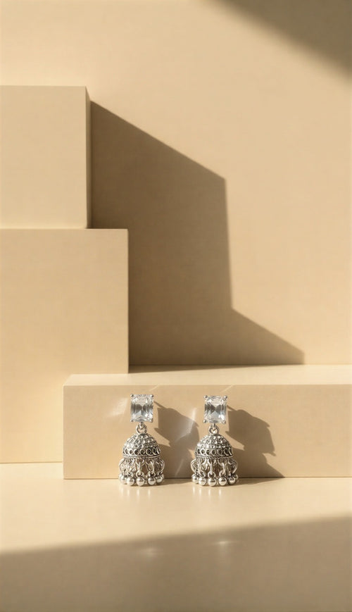 Timeless Filigree Matte Jhumka Duo – A Masterpiece of Traditional Elegance and Metallic Finish