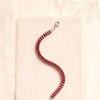 Monochrome Soft red Baguette Tennis Bracelet – Sleek Minimalist Design with Premium Metallic Shine