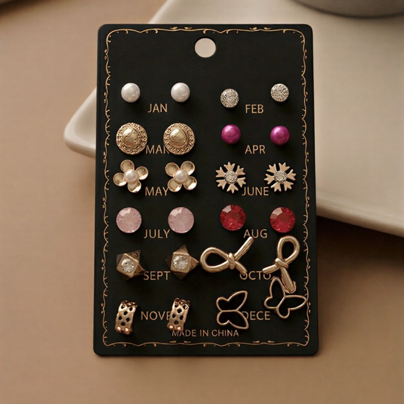 Luxe Gardenia Series: Intricate Floral Teardrop Pendant & Earring Set in Premium Rose Gold Finish