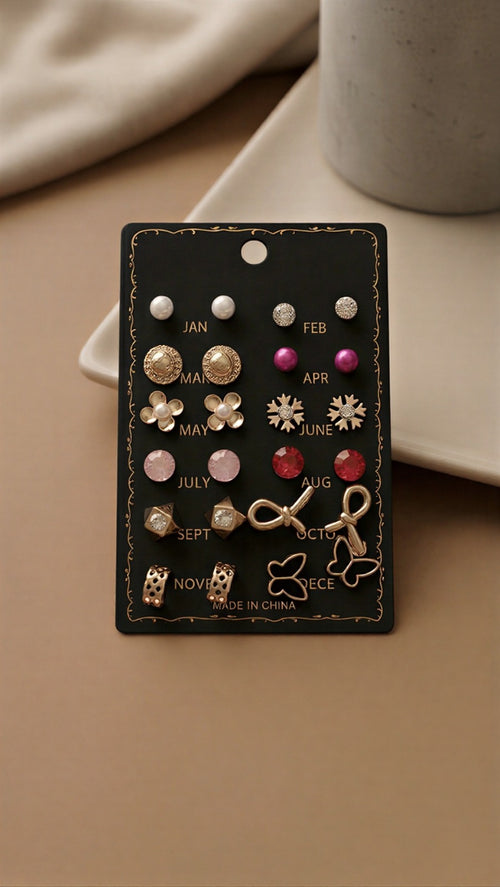 Luxe Gardenia Series: Intricate Floral Teardrop Pendant & Earring Set in Premium Rose Gold Finish