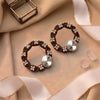 Luxe Beaded Halo Earrings – Shimmering Crystal Hoops with Statement Faceted Gemstones in Multiple Colors