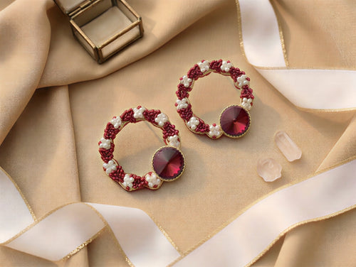 Radiant Floral Tassel Drops – Cascading Baguette Crystal Earrings with Shimmering Movement