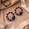 Exquisite Ruby & Blush Floral Tassels – High-Definition Crystal Earrings for Weddings