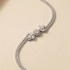 Luxe Beaded Harmony Bracelet – Shimmering Dual-Chain Design with Large Faceted Statement Gemstone