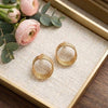 Luxe Beaded Floral Hoops – Multi-Tone Seed Bead Pattern with Radiant Crystal Accents