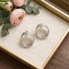 Luxe Beaded Floral Hoops – Multi-Tone Seed Bead Pattern with Radiant Crystal Accents