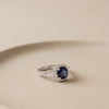 The Azure & Emerald Sovereign Anthology: An Imperial Cushion-Cut Gemstone Statement Ring Collection featuring Radiant Gold & Sterling Silver Finishes