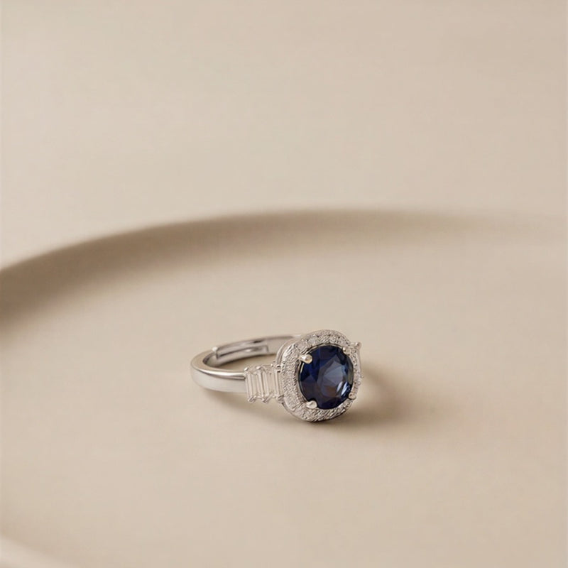 The Azure & Emerald Sovereign Anthology: An Imperial Cushion-Cut Gemstone Statement Ring Collection featuring Radiant Gold & Sterling Silver Finishes