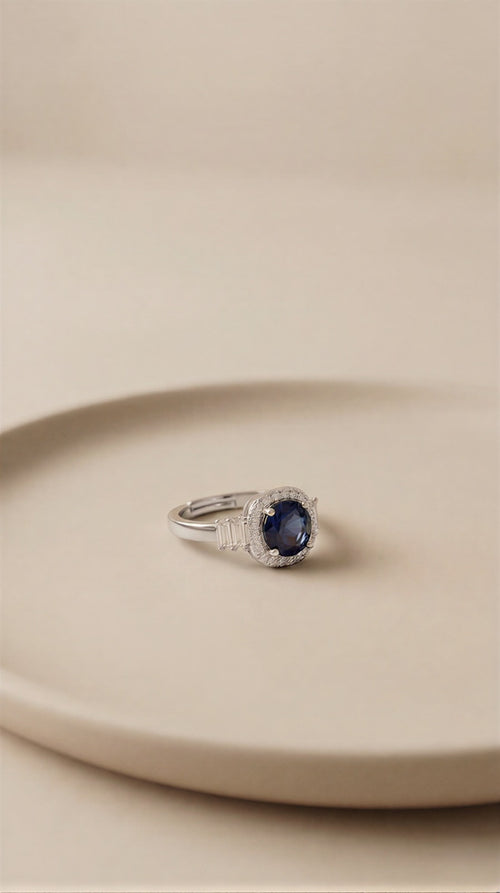 The Azure & Emerald Sovereign Anthology: An Imperial Cushion-Cut Gemstone Statement Ring Collection featuring Radiant Gold & Sterling Silver Finishes