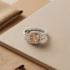 The Chroma-Luxe Cushion Anthology: An Imperial Collection of Gemstone Halo Rings featuring Aqua, Sapphire, and Champagne Tones in Dual Gold & Sterling Silver Finishes