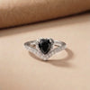 The Dual-Lustre Anthology: Bimetallic Noir Heart Solitaires & Argent Astral Open-Bands