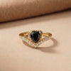 The Dual-Lustre Anthology: Bimetallic Noir Heart Solitaires & Argent Astral Open-Bands