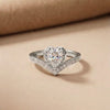 The Imperial Heart: Minimalist V-Shaped Diamond-Lustre Ring