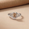 Amber-Lustre Anthology: Gold-Polish Celestial Heart Ring