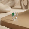 Jade-Lustre Anthology: Silver and golden Polish Swirl-Shank Heart Ring
