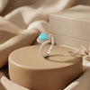 The Azure Ember: Turquoise Heart-Cut Gilded Ring