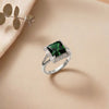 The Emerald Sovereign: Dual-Finish Pear-Cut Verdant Statement Ring