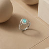 The Imperial Azure: Argent Swirl-Band Statement Ring
