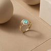 The Imperial Azure: Argent Swirl-Band Statement Ring