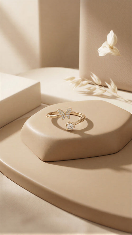 Aethelgard Fusion: Gold-Framed Enamel Motifs & Silver-Lustre Astral Rings