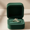 Signature Initial 'N' Crystal Suite – Bespoke Gold-Tone Adjustable Ring