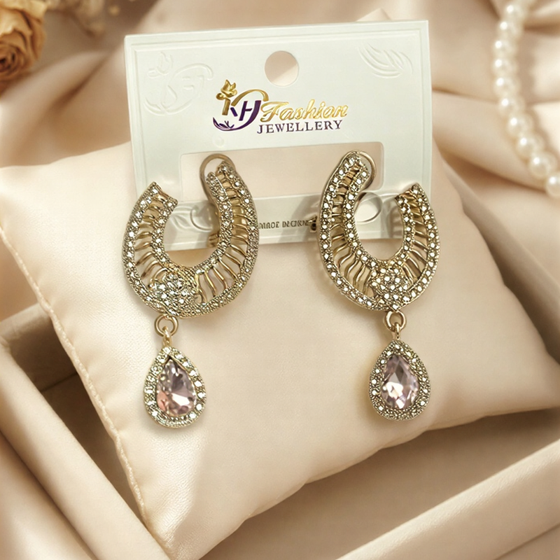 Midnight Muse Teardrop Studs – Silver Filigree & Onyx-Tone Crystal Earrings