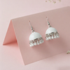 Refined Metallic Bell Jhumkas – Etched Geometric Fashion Earrings
