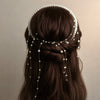 Ethereal Pearl & Crystal Cascading Halo – Elegant Multi-Strand Bridal Headpiece