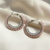 Celestial Dual-Halo Crystal Hoops – Masterfully Crafted Boutique Statement Earrings