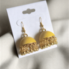Metallic Engraved Jhumka Earrings – Traditional Patterned Drop Earrings
