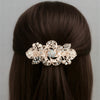 Premium Floral Pony Holder | Elastic Filigree Hair Tie with Crystals.
