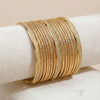 Honey-Toned Multi-Textured Bangle Set - Traditional Shimmering Chooriyan | One Jewellery Store