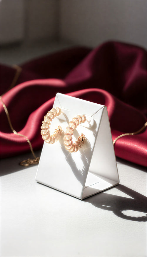 Elite Crystal Teardrop Pavé Earrings – Shimmering Open-Frame Studs